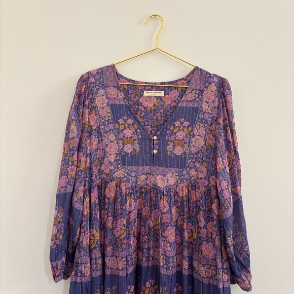 Spell & The Gypsy Collective Juniper Gown Sz M Long Maxi Dres Floral - Picture 6 of 11